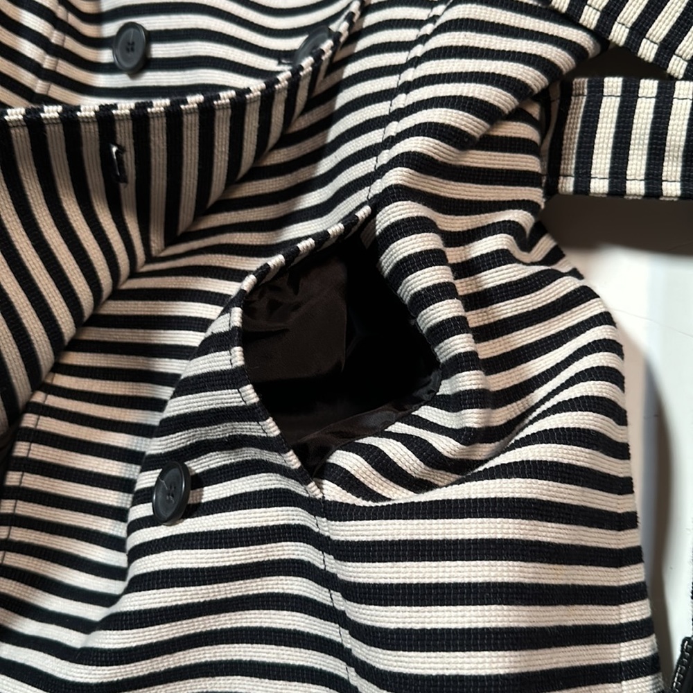 LOFT Striped Trench Coat - Picture 12 of 14